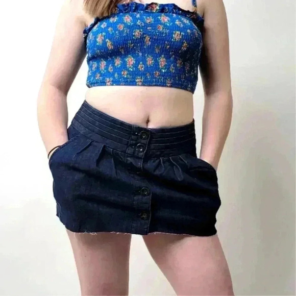 Anthro Pilcro and the Letterpress Denim Mini Skirt - Picture 5 of 8